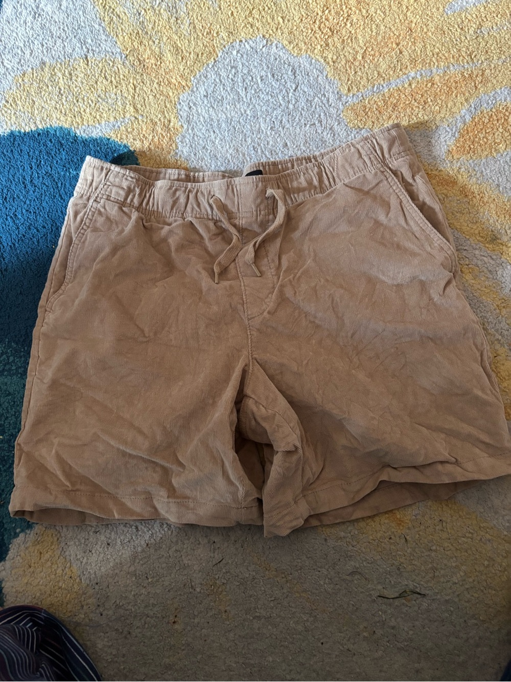 Denver Hayes Men's Corduroy Drawstring Shorts - Light Brown